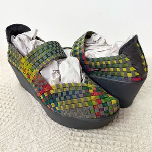 Steven Brice Wedge Size 7 Multicolor Mary Jane Comfort Shoes Steve Madden